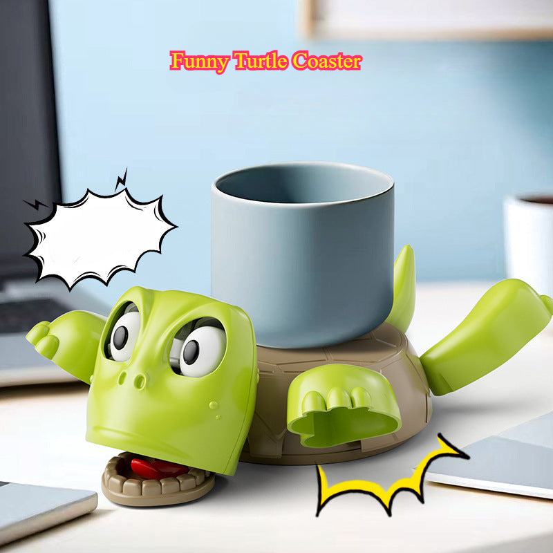 3D Printed Panicked Turtle Coaster Mug Holder