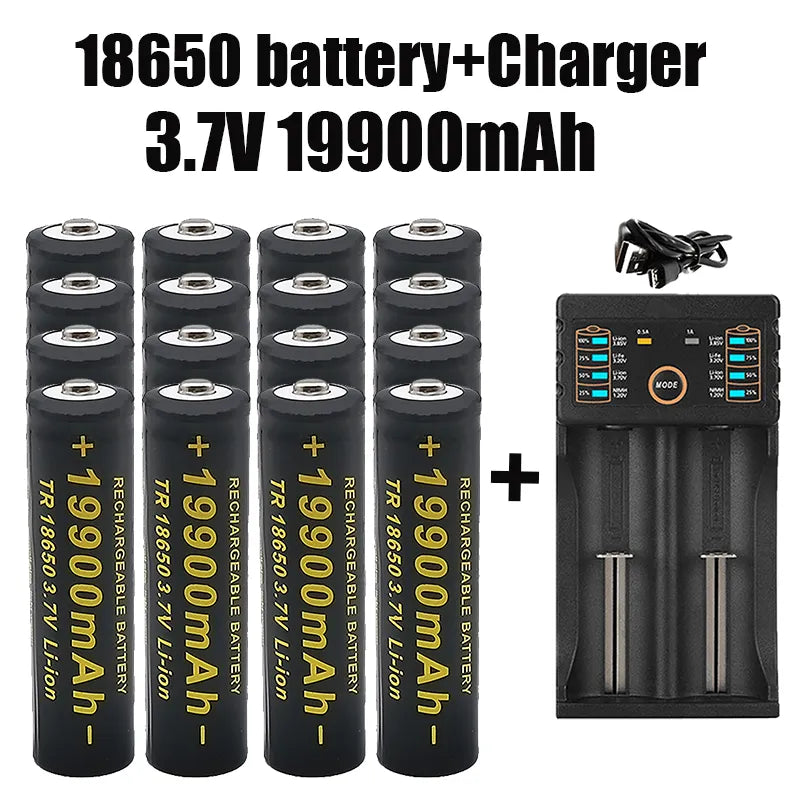 18650 lithium battery torch 3,7 V 19900 Mah