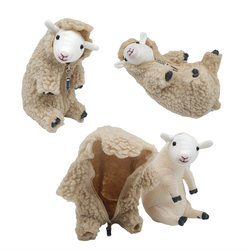 16cm Cute Shaved Alpaca Plush Toy