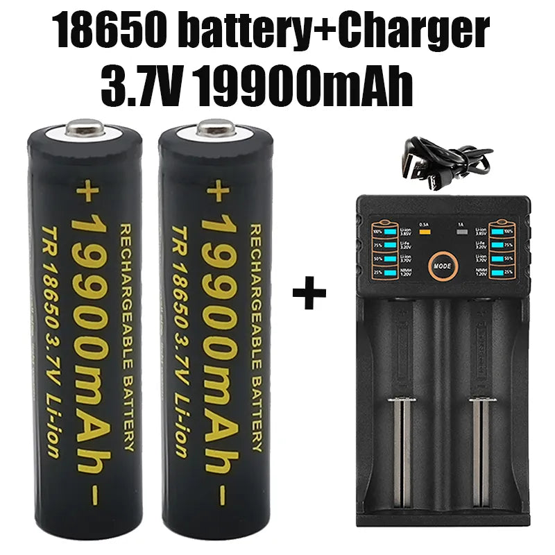 18650 lithium battery torch 3,7 V 19900 Mah
