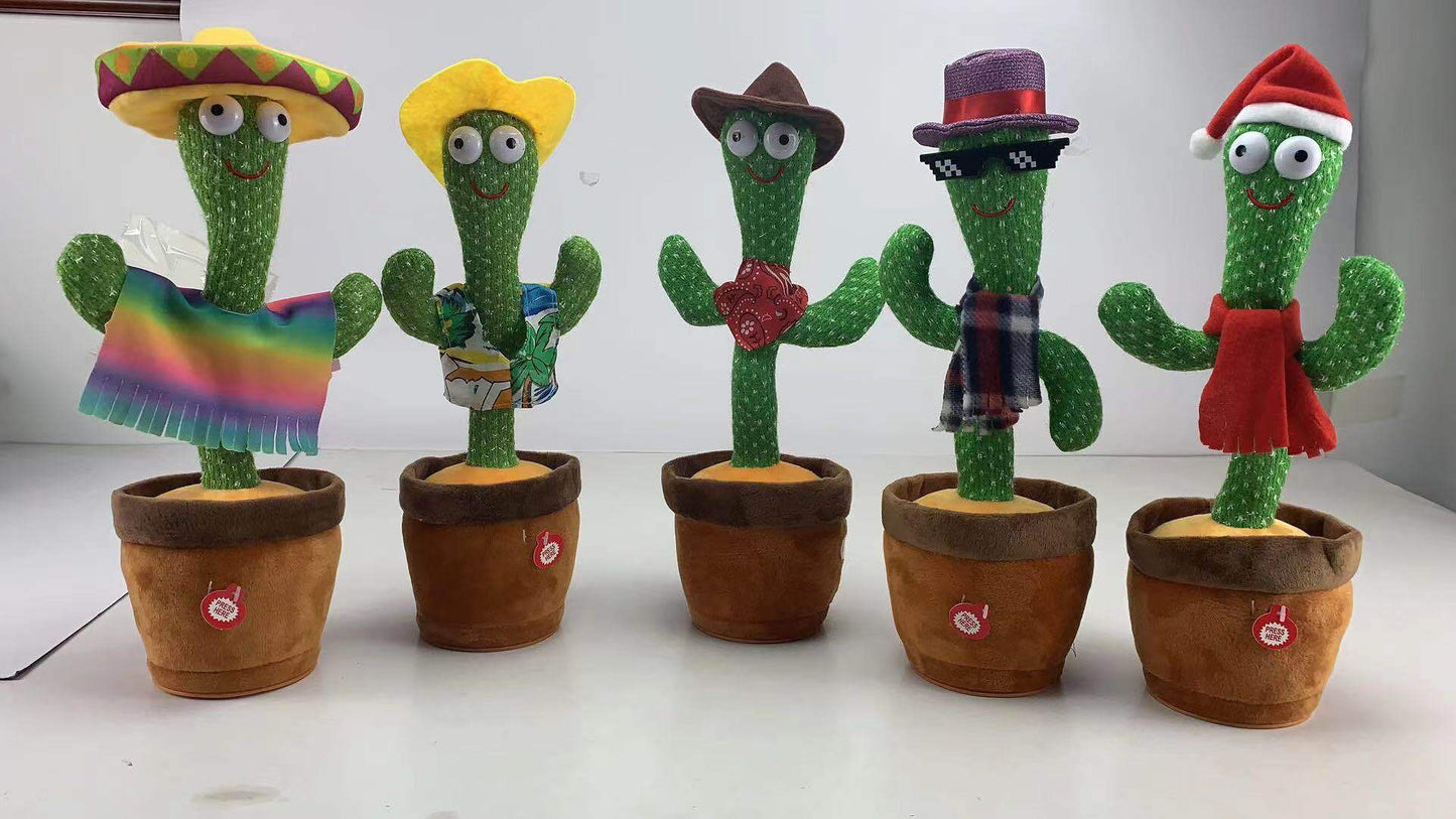 Electric Dancing Cactus Plush Stuffed Toy with Music