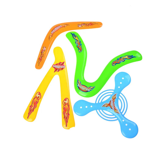 1/set Kids 4 Shapes Boomerang Lightweight Returning Throwback Toy